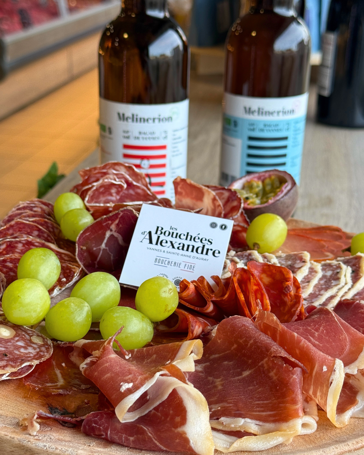 Charcuterie de la boucherie, les bouchées d’alexandre avec les bières Elfenn