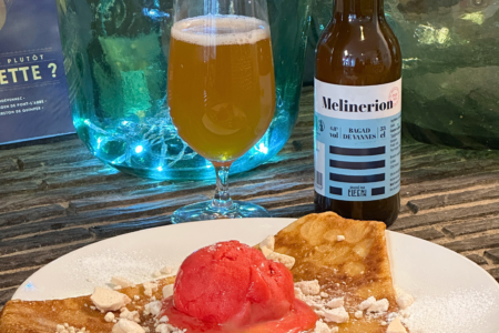 Crêpe sucrée avec une bière Pale Ale Elfenn